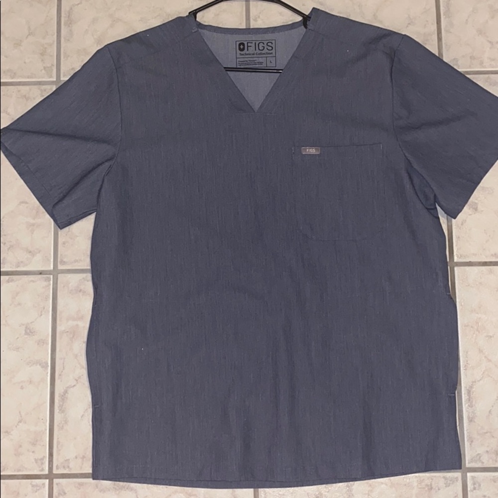 Figs Heather Denim scrub set